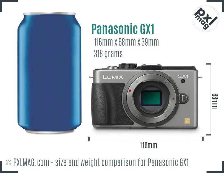 Panasonic Lumix DMC-GX1 dimensions scale