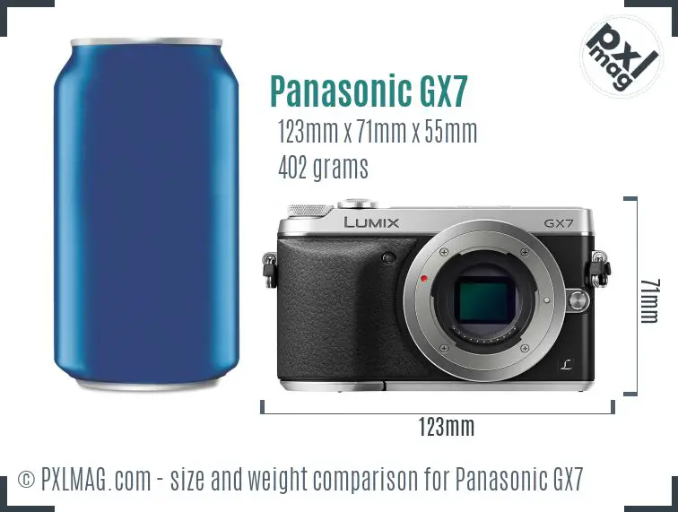 Panasonic Lumix DMC-GX7 dimensions scale