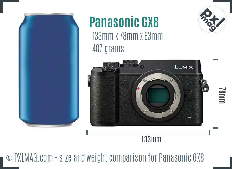 Panasonic Lumix DMC-GX8 dimensions scale