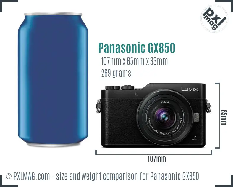 Panasonic Lumix DMC-GX850 dimensions scale