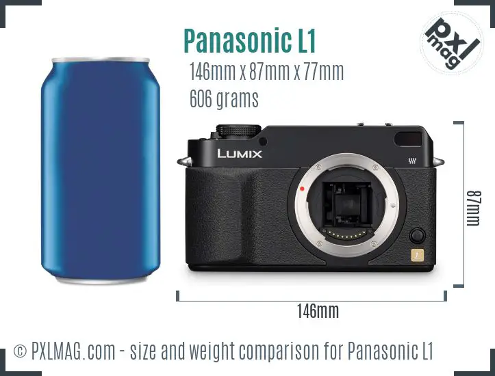 Panasonic Lumix DMC-L1 dimensions scale
