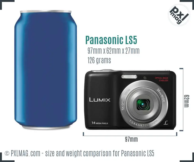 Panasonic Lumix DMC-LS5 dimensions scale