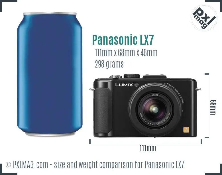 Panasonic Lumix DMC-LX7 dimensions scale