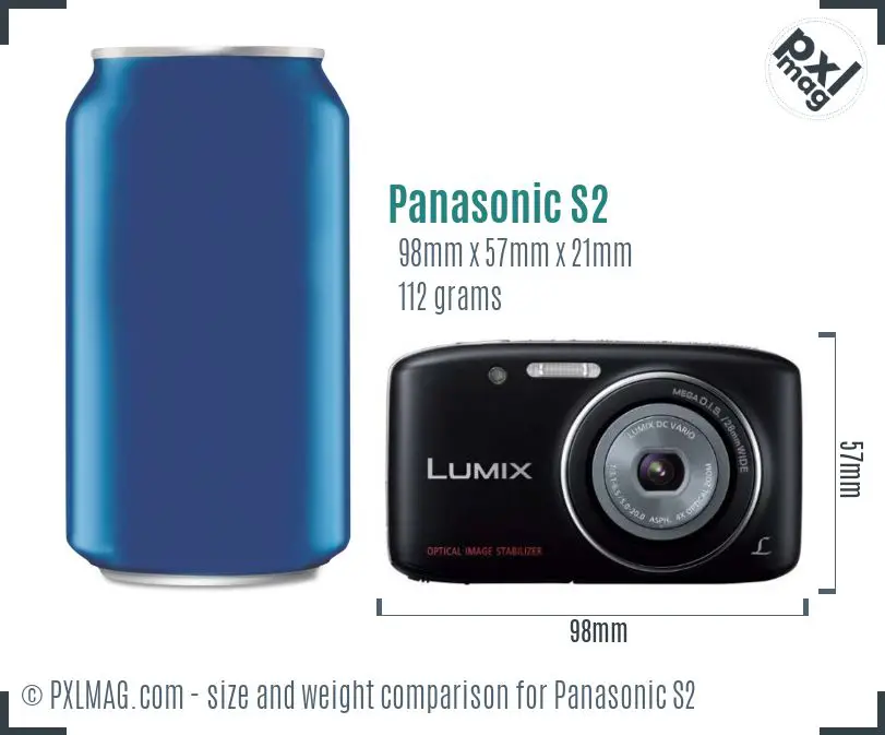 Panasonic Lumix DMC-S2 dimensions scale