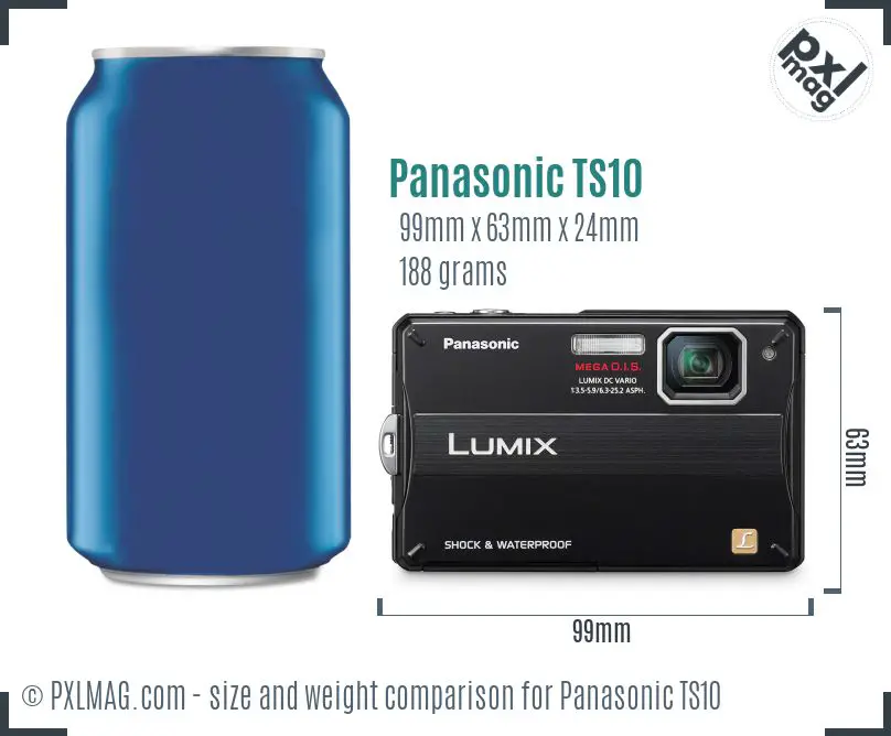 Panasonic Lumix DMC-TS10 dimensions scale