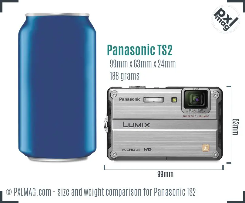 Panasonic Lumix DMC-TS2 dimensions scale