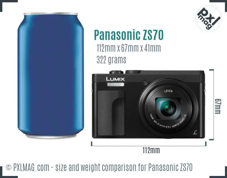 Panasonic Lumix DMC-ZS70 dimensions scale
