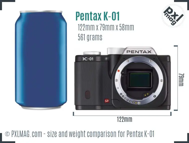 Pentax K-01 dimensions scale