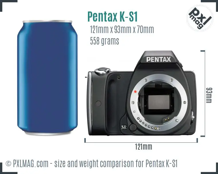 Pentax K-S1 dimensions scale