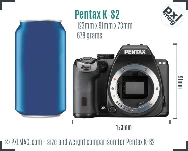 Pentax K-S2 dimensions scale