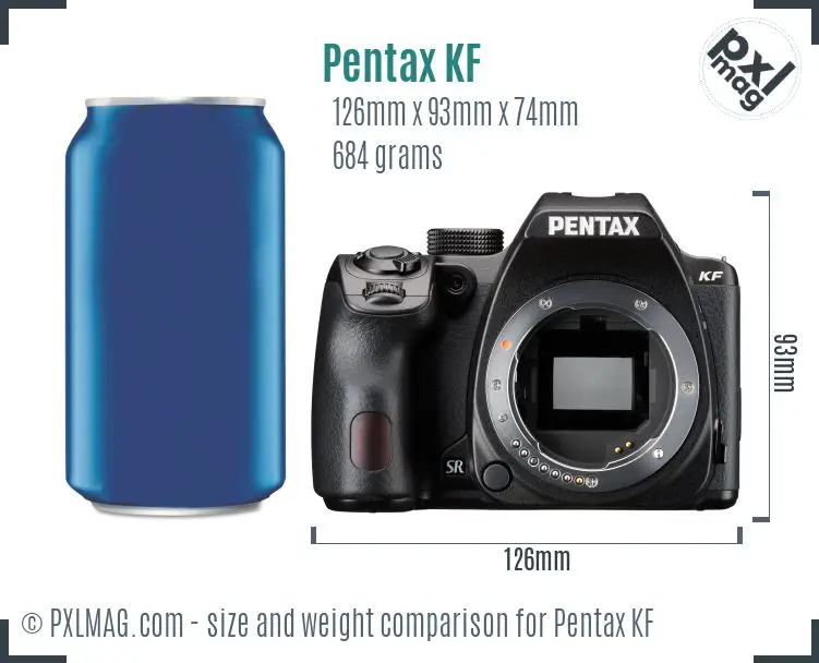 Pentax KF dimensions scale