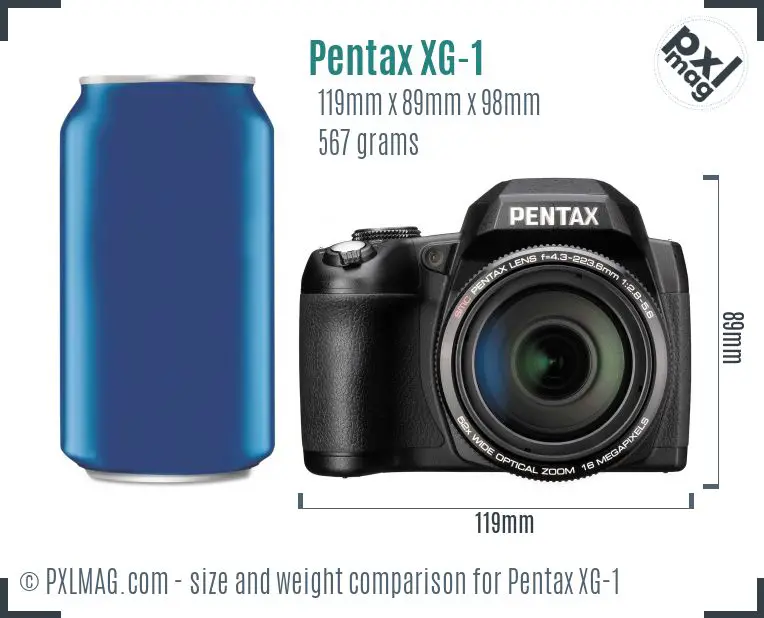 Pentax XG-1 dimensions scale