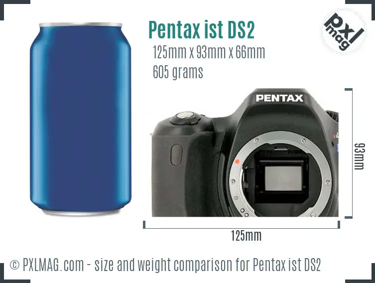 Pentax ist DS2 dimensions scale