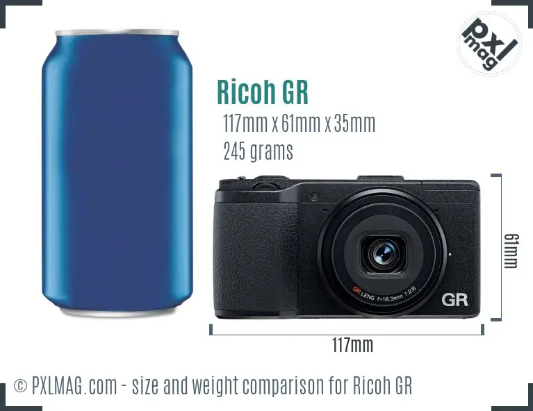 Ricoh GR dimensions scale