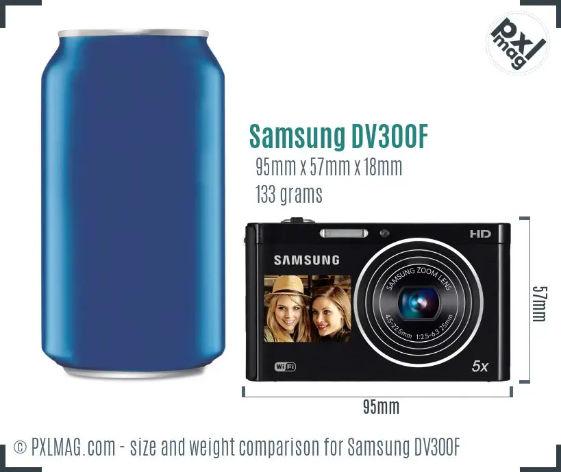 Samsung DV300F dimensions scale