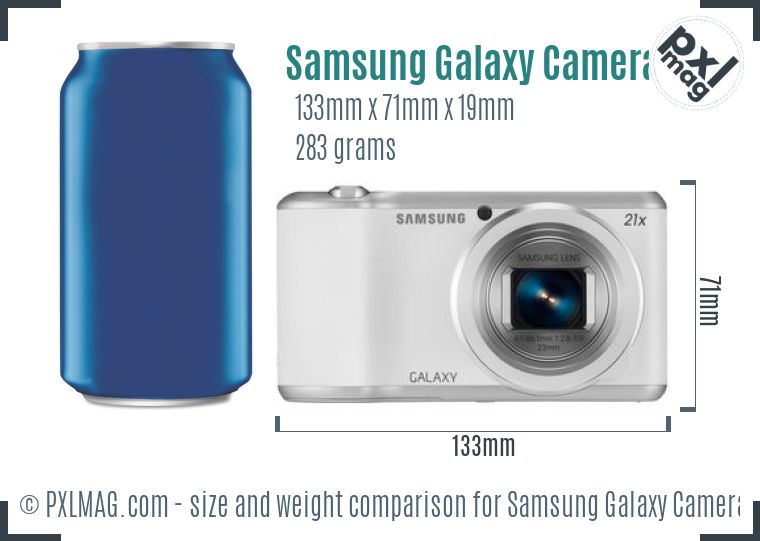 Samsung Galaxy Camera 2 dimensions scale