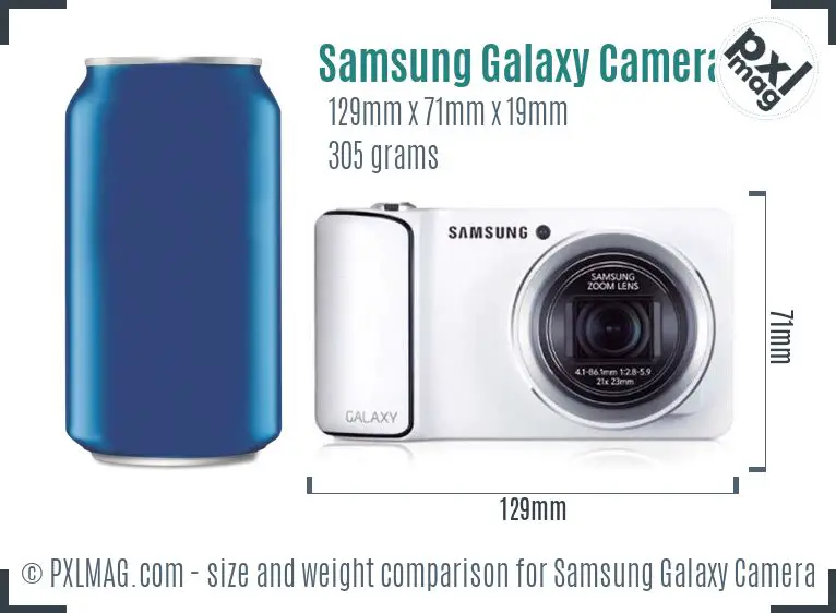 Samsung Galaxy Camera 4G dimensions scale