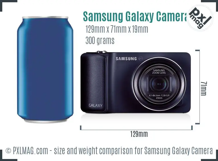 Samsung Galaxy Camera dimensions scale