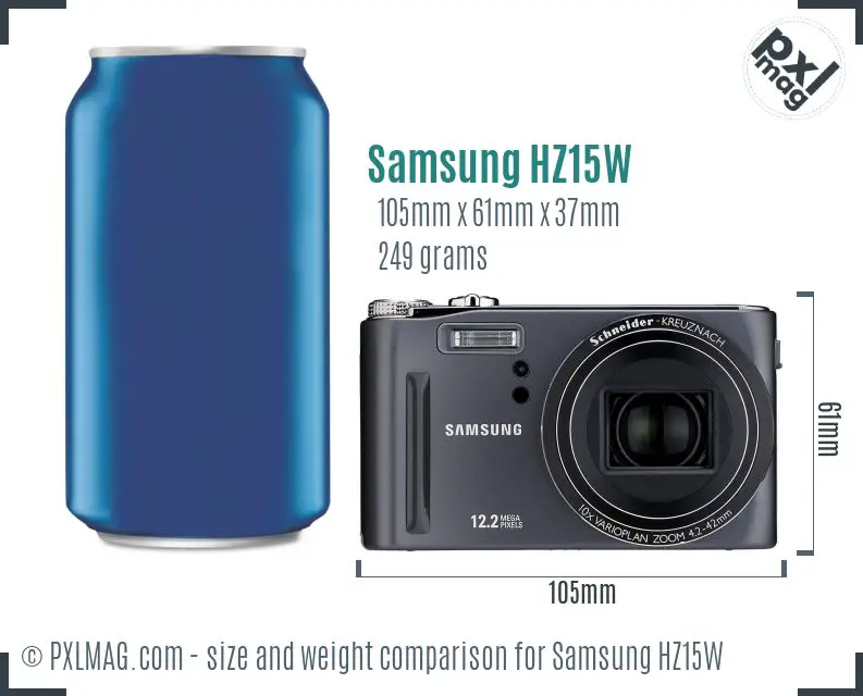 Samsung HZ15W dimensions scale
