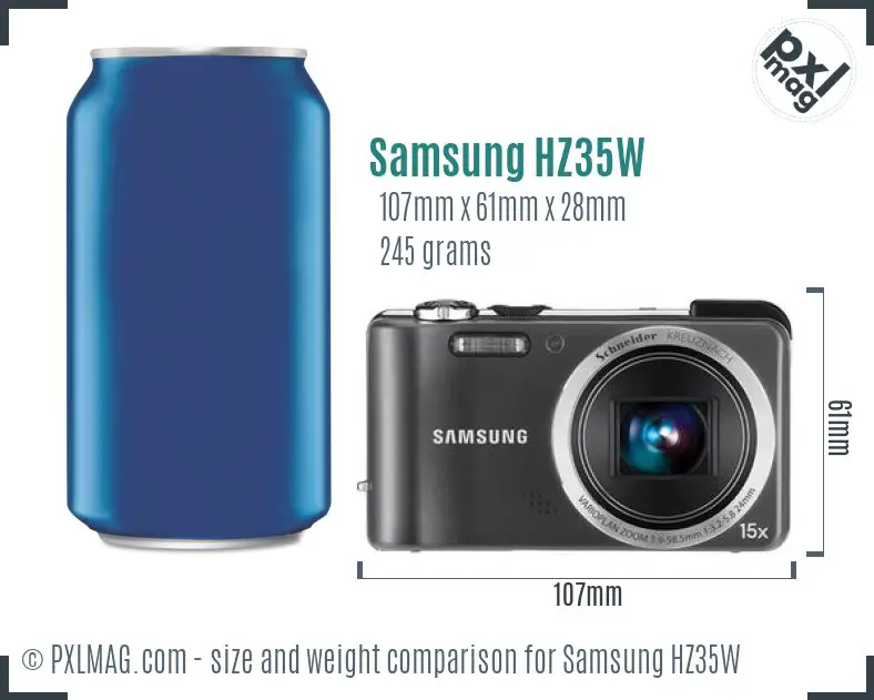 Samsung HZ35W dimensions scale