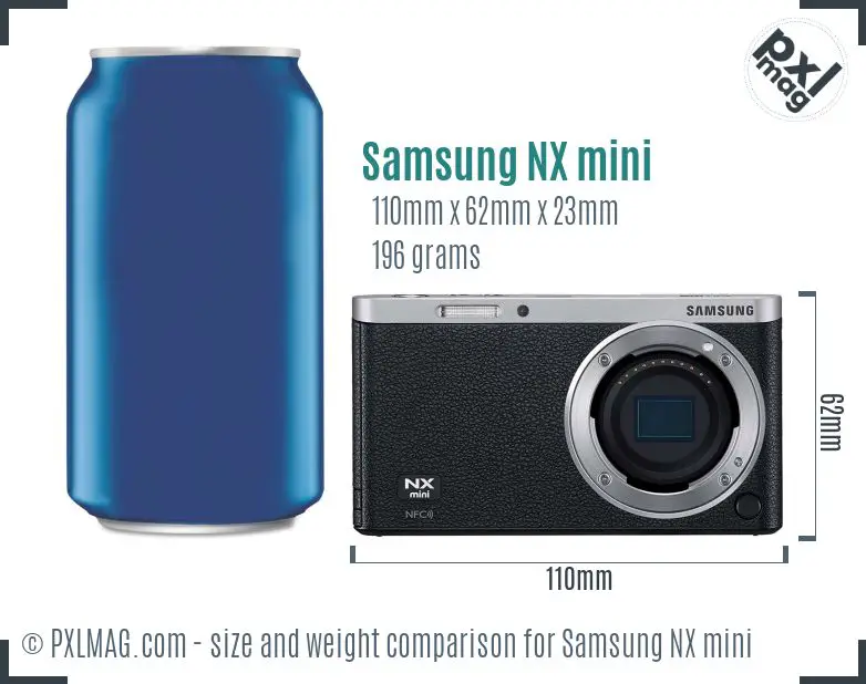Samsung NX mini dimensions scale