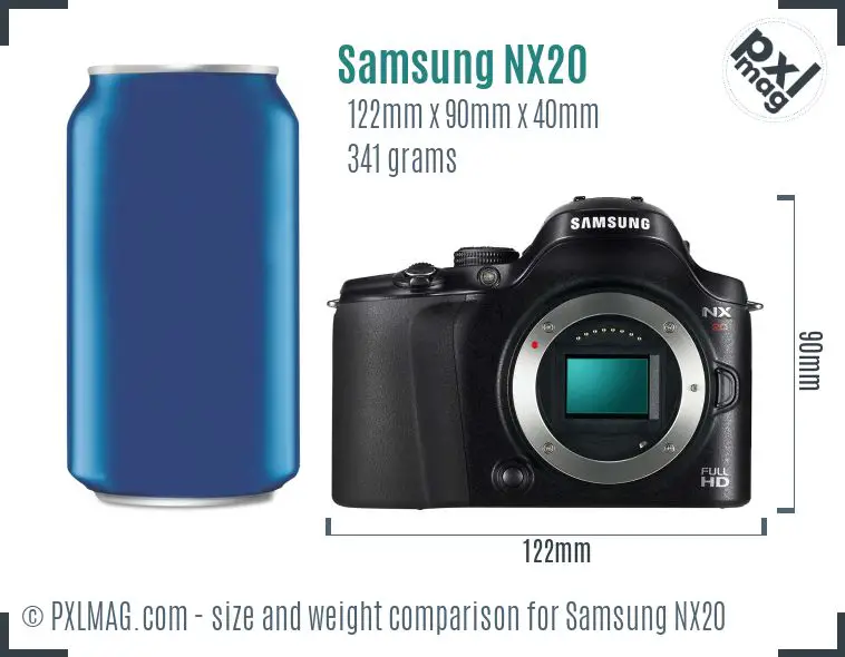 Samsung NX20 dimensions scale