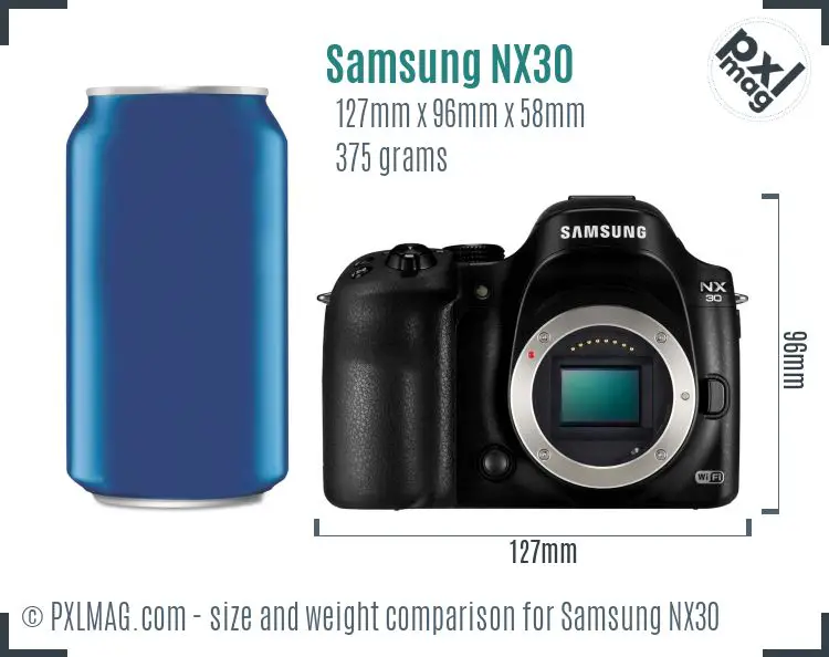 Samsung NX30 dimensions scale