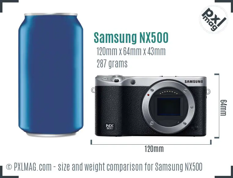 Samsung NX500 dimensions scale