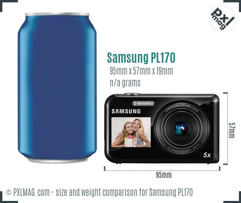 Samsung PL170 dimensions scale