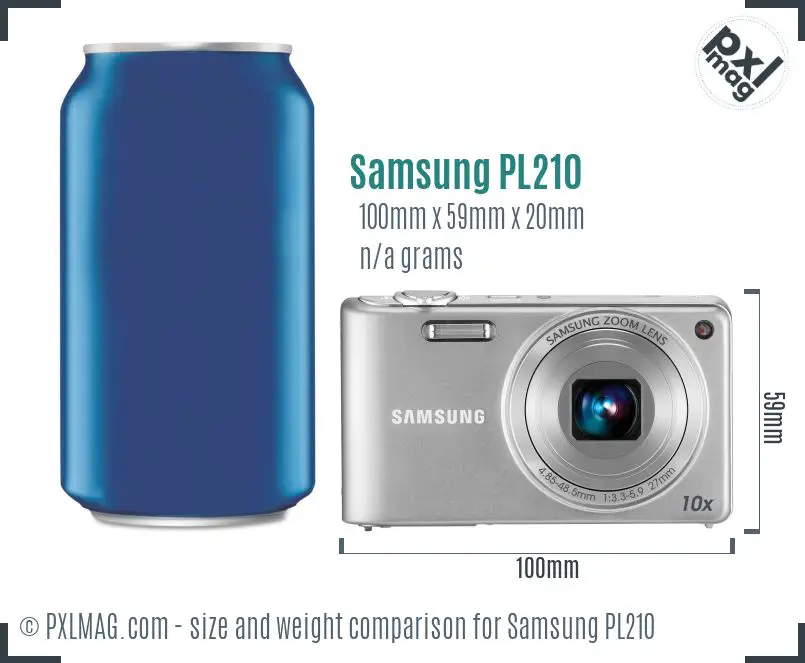 Samsung PL210 dimensions scale