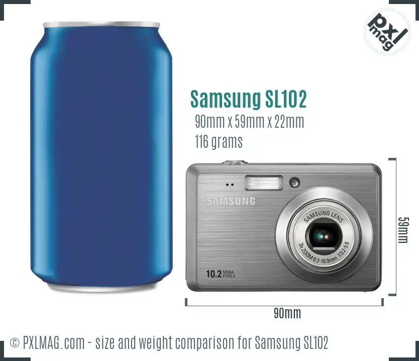 Samsung SL102 dimensions scale