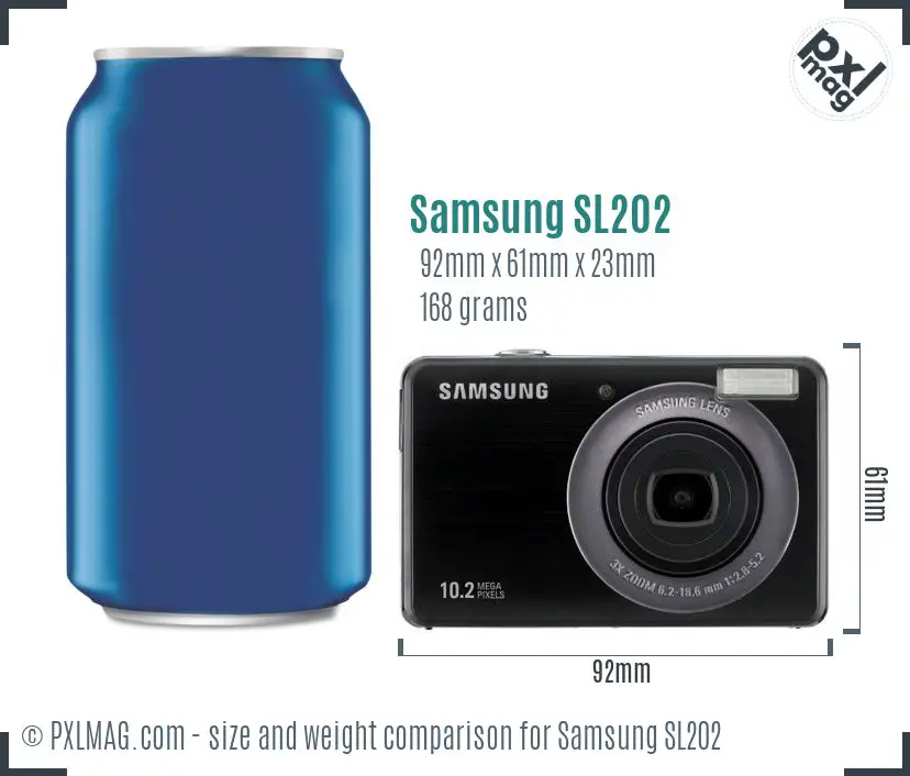 Samsung SL202 dimensions scale