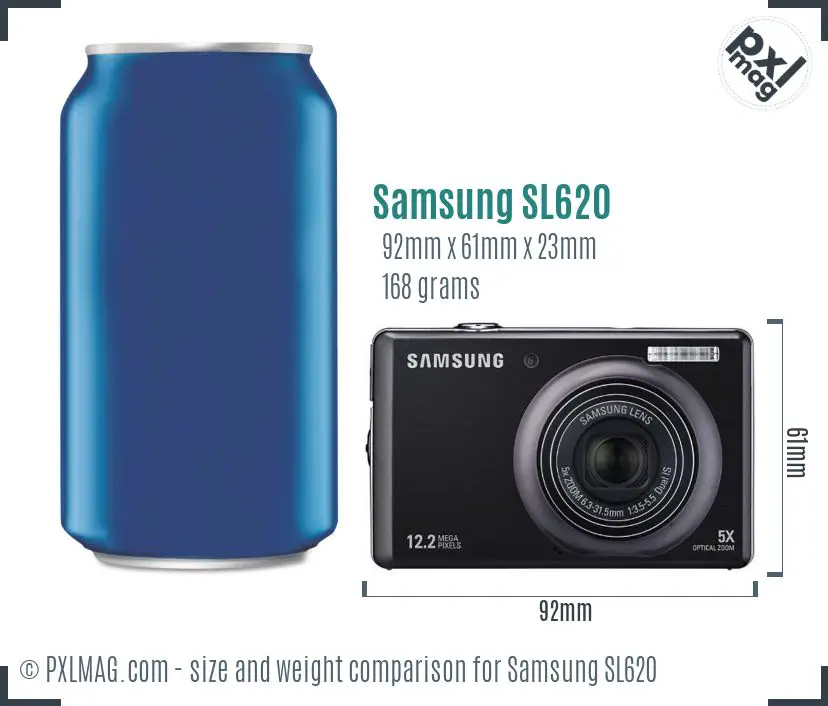 Samsung SL620 dimensions scale