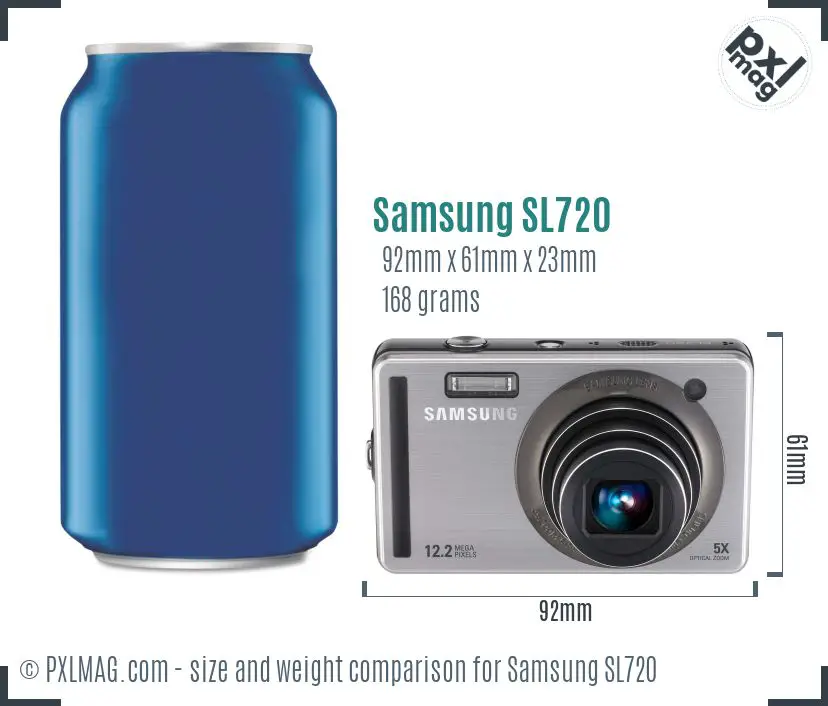 Samsung SL720 dimensions scale