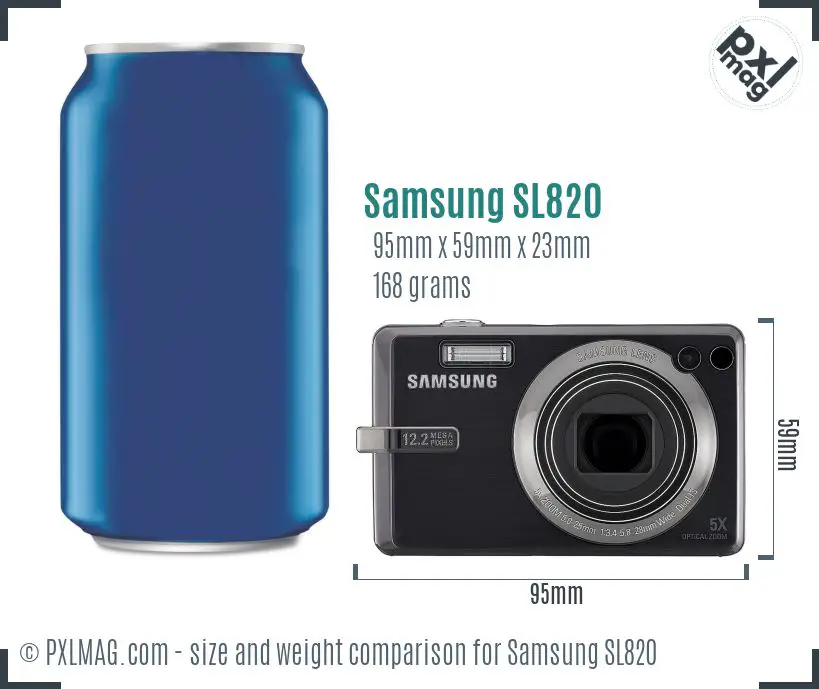 Samsung SL820 dimensions scale