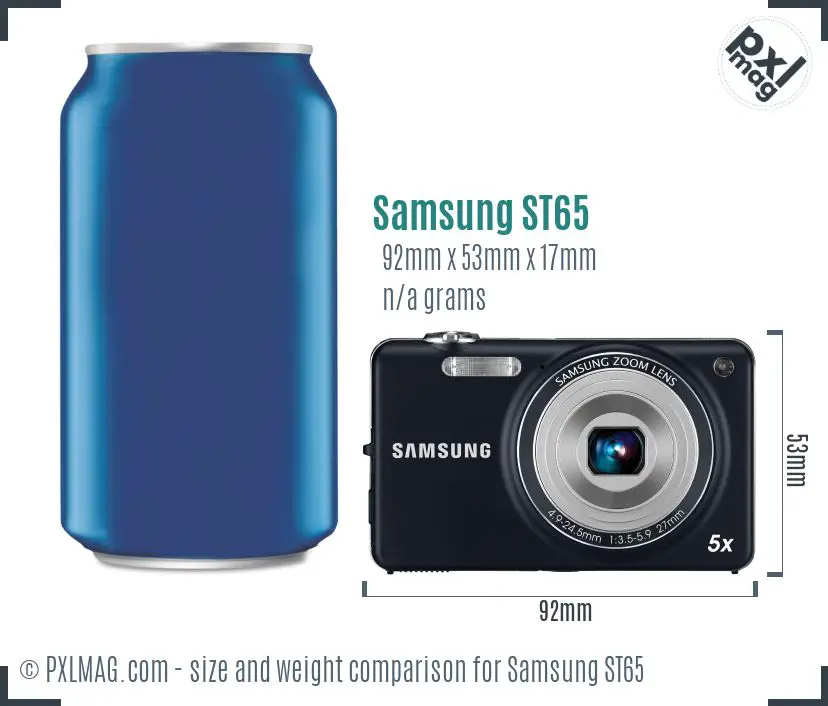 Samsung ST65 dimensions scale
