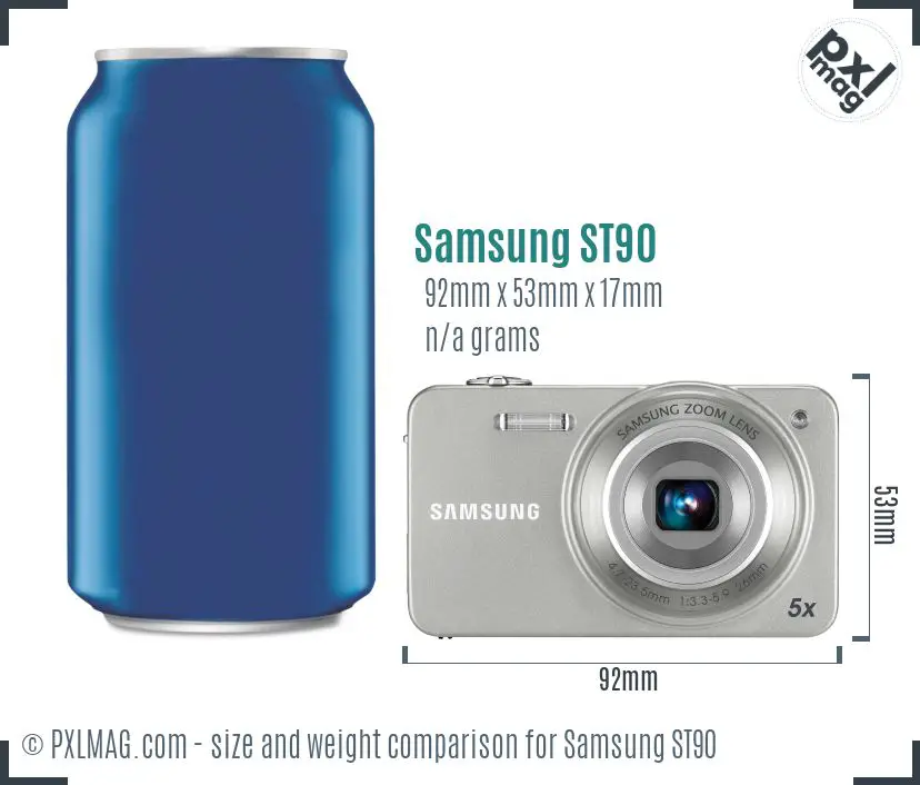 Samsung ST90 dimensions scale