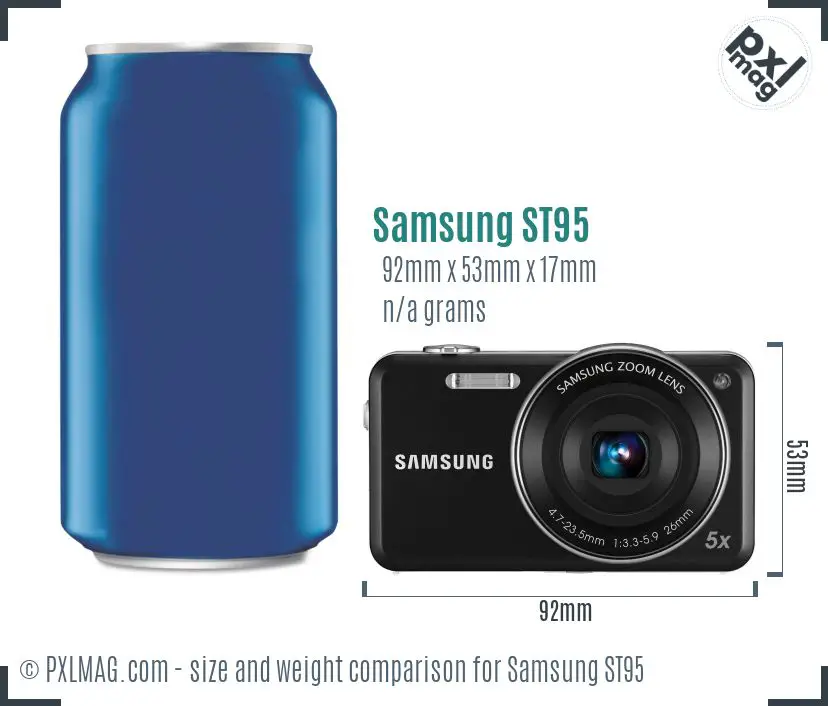 Samsung ST95 dimensions scale
