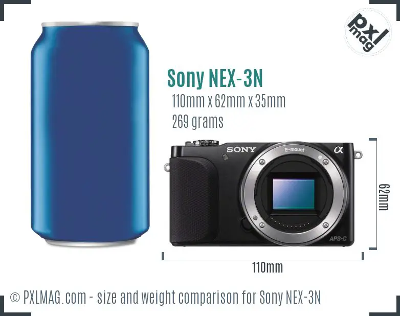 Sony Alpha NEX-3N dimensions scale