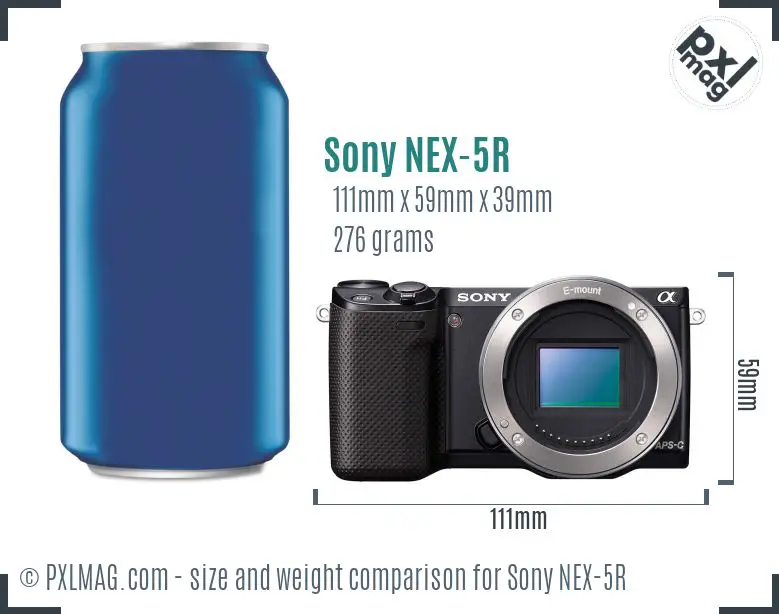 Sony Alpha NEX-5R dimensions scale