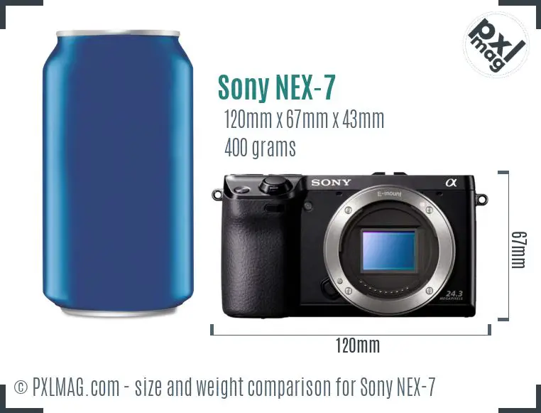 Sony Alpha NEX-7 dimensions scale