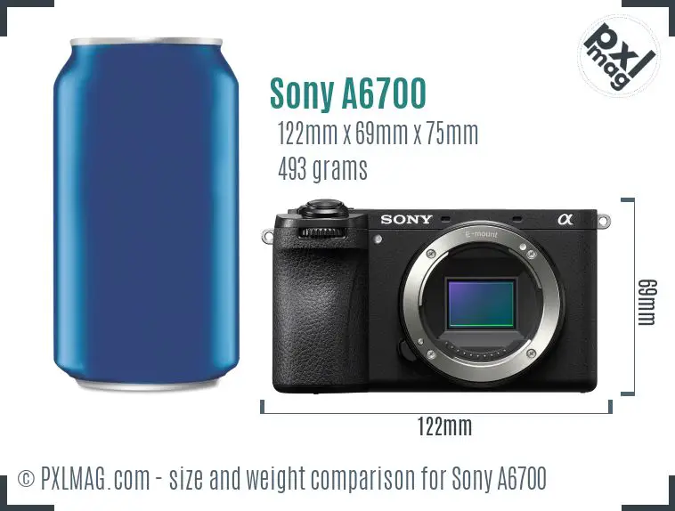 Sony Alpha a6700 dimensions scale