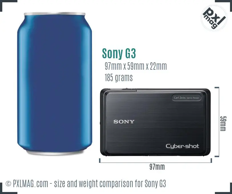 Sony Cyber-shot DSC-G3 dimensions scale