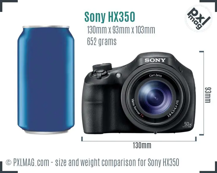 Sony Cyber-shot DSC-HX350 dimensions scale