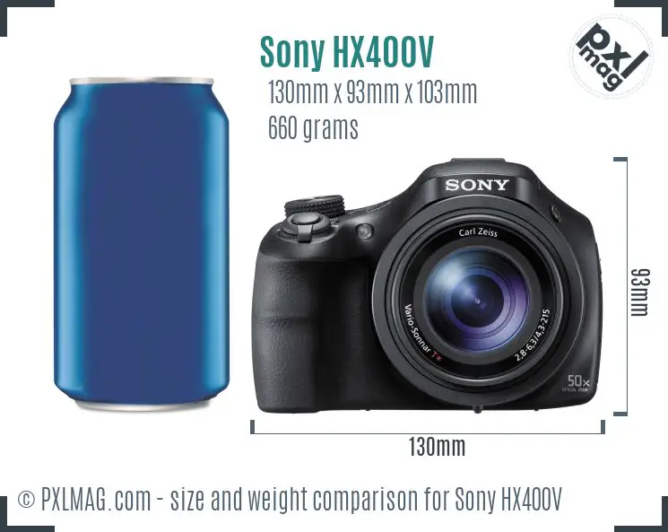 Sony Cyber-shot DSC-HX400V dimensions scale