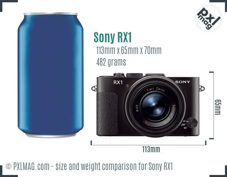 Sony Cyber-shot DSC-RX1 dimensions scale