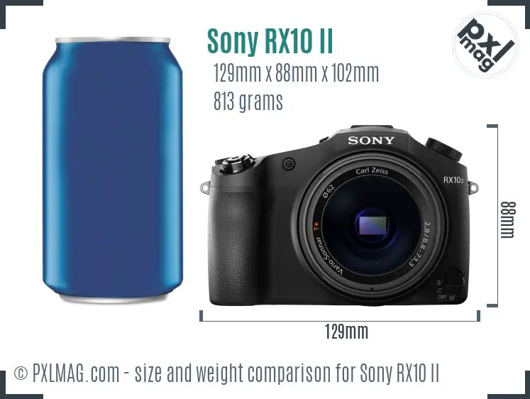 Sony Cyber-shot DSC-RX10 II dimensions scale