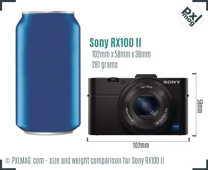 Sony Cyber-shot DSC-RX100 II dimensions scale