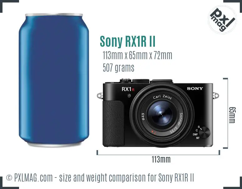 Sony Cyber-shot DSC-RX1R II dimensions scale
