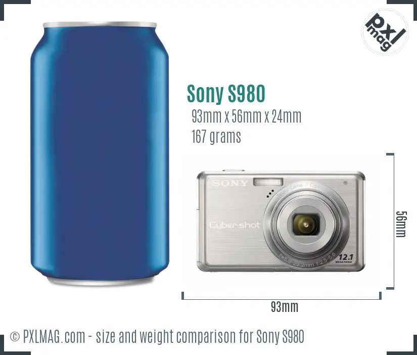 Sony Cyber-shot DSC-S980 dimensions scale